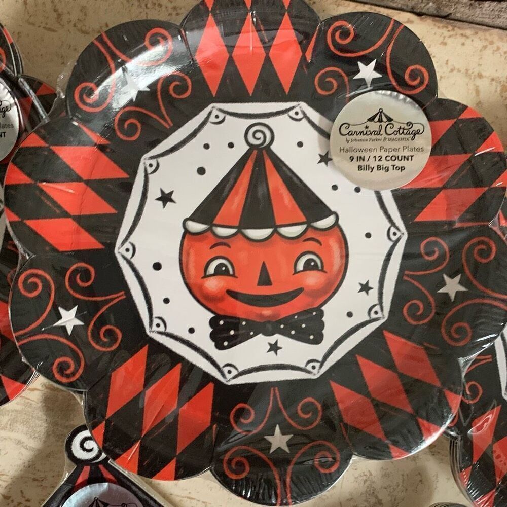 Johanna parker Carnival cottage Billy big top paper plate & napkin set + Kooky s - Picture 4 of 16